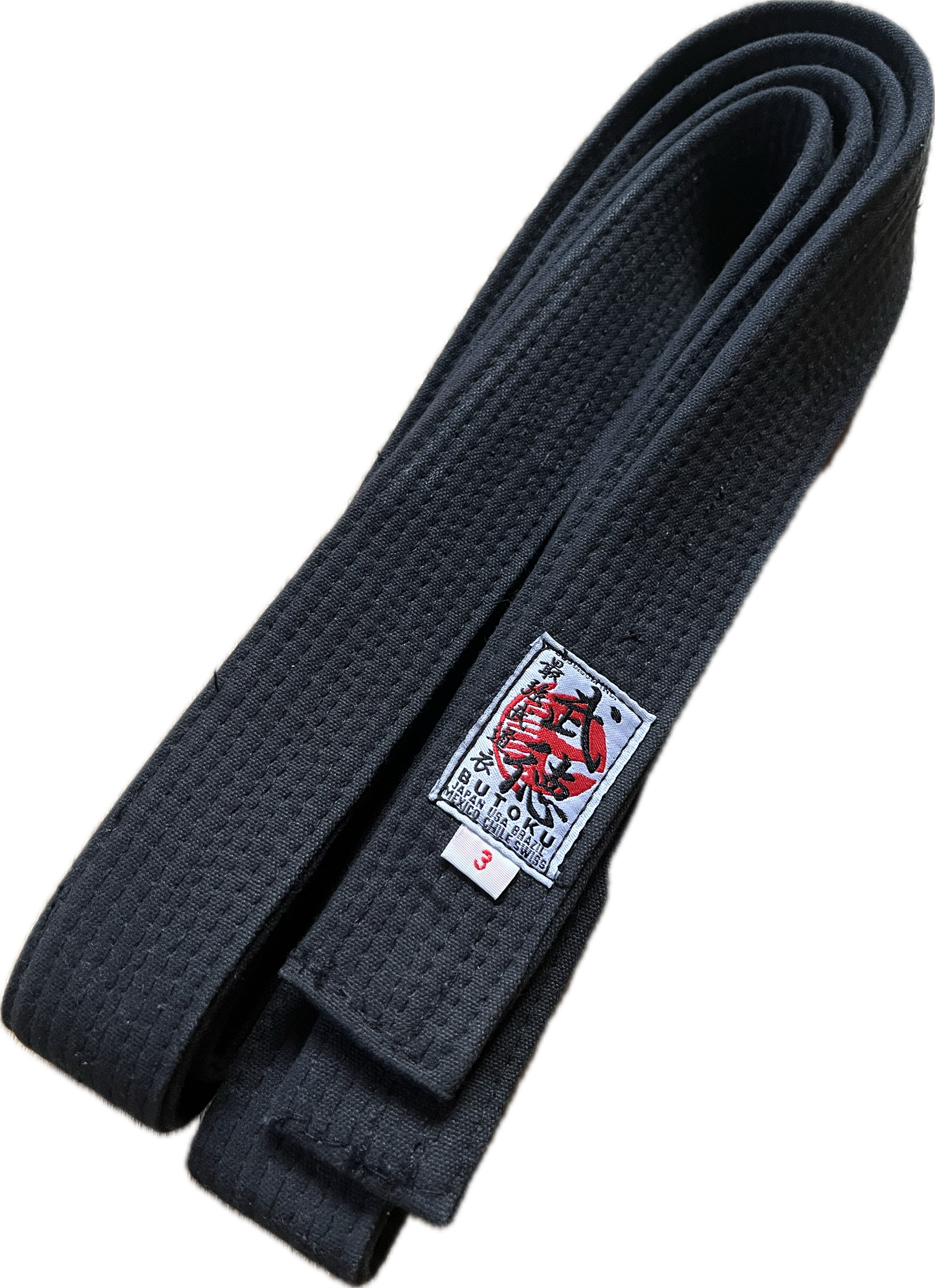 Butoku Master Quality Black Belt Size 3 for Ninjutsu/Karate/Judo