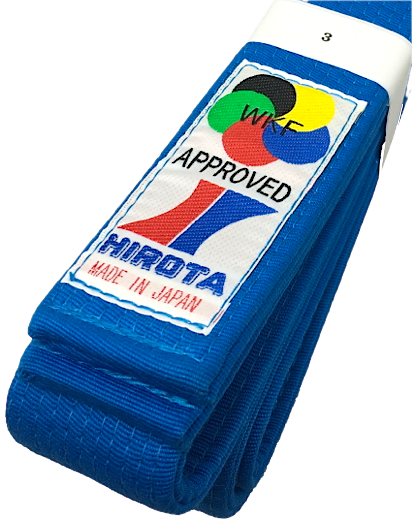 Hirota Blue Karate Belt Kumite Yohachi WKF Size 3 (250 cm)