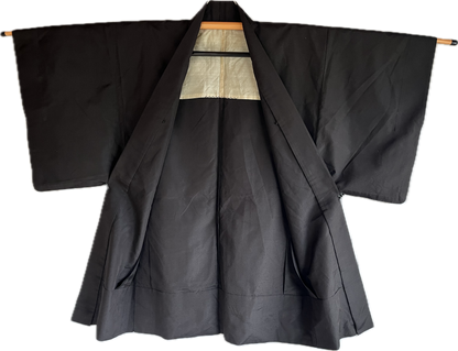 Iaido Traditional Japanese Haori for Men – Wild Silk (Brown/Night) | Limited Offer