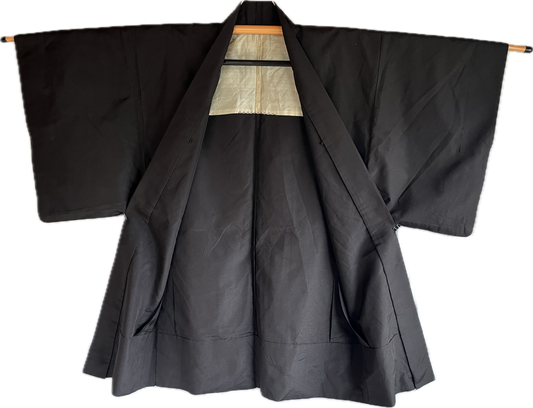 Iaido Traditional Japanese Haori for Men – Wild Silk (Brown/Night) | Limited Offer